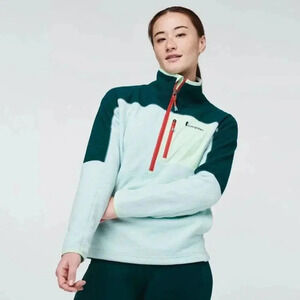 COTOPAXI Abrazo Half Zip Fleece Jacket In Deep Ocean Ice